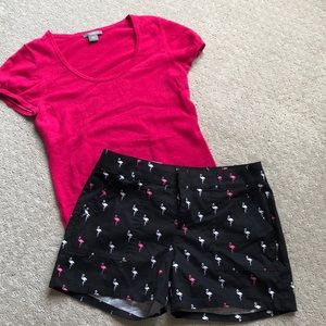 Banana Republic flamingo shorts size 6